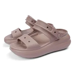 Giày Sục Nữ Crocs Women's Classic Crush Sandal Moca Màu Nâu Socola Size 36-37