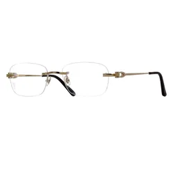Gọng Kính Nam Cartier CT0290O 001 Màu Vàng/Đen