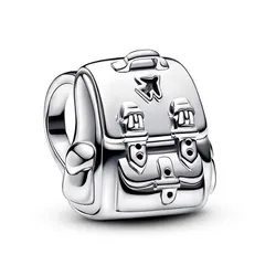 Hạt Vòng Charm Pandora Moments Adventure Backpack Sterling Silver Charm 793351C00 Màu Bạc