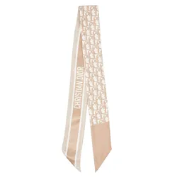 Khăn Lụa Nữ Dior Oblique Silk Mitzah Scarf Màu Beige