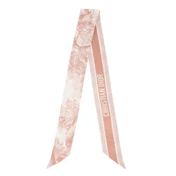 Khăn Lụa Nữ Dior Toile De Jouy Sauvage Mitzah Scarf Ivory/Pink Màu Hồng