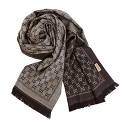Khăn Quàng Cổ Gucci Wool Scarf 4111153G2009764 Màu Nâu