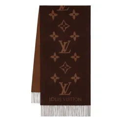Khăn Quàng Cổ Unisex Louis Vuitton LV Reykjavik Marron Fonce Scarf Màu Nâu