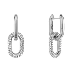 Khuyên Tai Nữ Daniel Wellington Crystal Link Earrings DW00400612 Màu Bạc 27.5mm