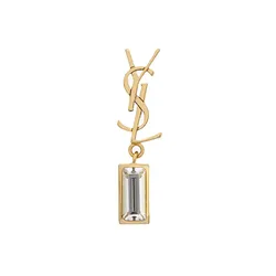 Khuyên Tai Nữ Yves Saint Laurent YSL Cassandre Single Earring In Metal And Rhinestones Màu Vàng