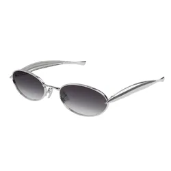 Kính Mát Bottega Veneta Sunglasses BV1386S 003 Màu Xám/Bạc