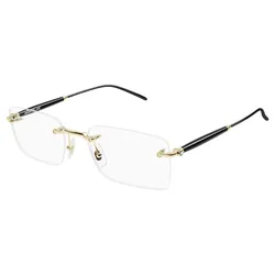 Kính Mắt Cận Montblanc Eyeglasses MB0411O 001 Màu Vàng Gold/Đen