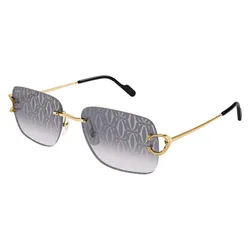 Kính Mát Cartier Sunglasses CT0330S 007 Gold Grey Màu Vàng - Xám