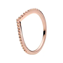 Nhẫn Nữ Pandora Beaded Wish Ring 186315 Màu Vàng Hồng Size 46