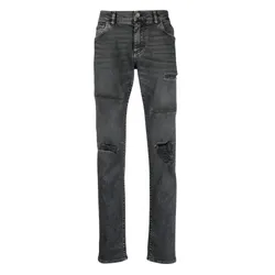 Quần Jean Nam Dolce & Gabbana D&G Gray Denim Ripped With Logo Tag Dáng Skinny GY07LD G8FQ5 S9001 Màu Xám Size 44