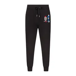 Quần Nỉ Dolce & Gabbana Jersey Jogging Pants With DG Family Patch Màu Đen Size 44