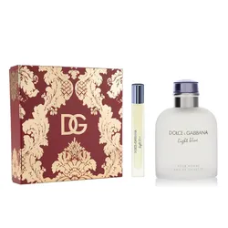 Set Nước Hoa Nam Dolce & Gabbana D&G Light Blue Pour Homme EDT (125ml + 10ml)