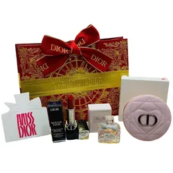 Set Son Dior 999 Satin, Nước Hoa Miss Dior Parfum 5ml Và Gương Trang Điểm Pocket Mirror