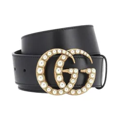 Thắt Lưng Nữ Gucci Embellished Leather Belt Màu Đen Size 75cm