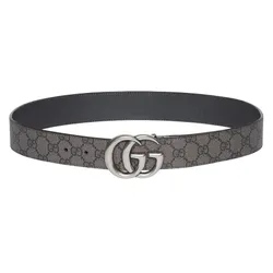 Thắt Lưng Nam Gucci GG Marmont Reversible Belt ‎627055 UULBN 1244 Màu Xám Đen Size 90