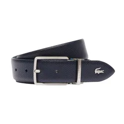 Thắt Lưng Nam Lacoste Reversible Leather Belt (Hai Mặt) RC4097 R04 Bản 3.5cm Màu Xanh Blue Size 115