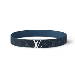 Thắt Lưng Nam Louis Vuitton LV Initiales Double-Sided Belt Blue 40mm M8707S Màu Xanh Size 95