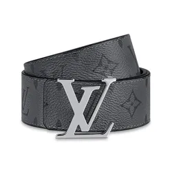Thắt Lưng Nam Louis Vuitton LV M0285V Initiales Double Sided Belt 40mm Màu Xám Đen Size 90