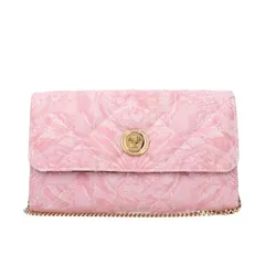 Túi Cầm Tay Nữ Versace Pink Fabric Clutch Bag Màu Hồng