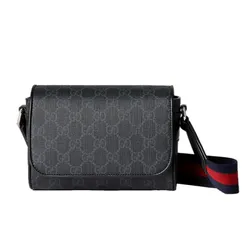 Túi Đeo Chéo Nam Gucci GG Super Mini Bag Black 791741-FADJA-1042 Màu Đen Xám