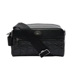 Túi Đeo Chéo Nam Lacoste Leather Monogram Print Pouch Purse NH4398M 53N 000 Màu Đen