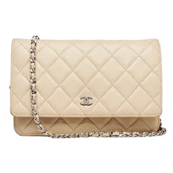 Túi Đeo Chéo Nữ Chanel Beige Clair Quilted Caviar Leather Classic Woc Clutch Bag Màu Be