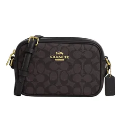 Túi Đeo Chéo Nữ Coach Mini Jamie Camera Bag In Signature Canvas CY752 Màu Nâu Đen
