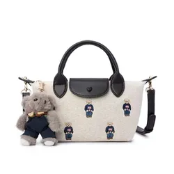 Túi Đeo Chéo Nữ Guoo Bear Bag GU1305 Màu Be/Đen Size S
