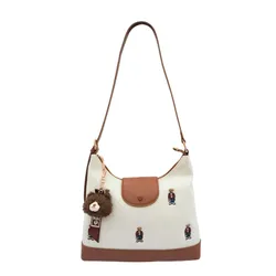 Túi Đeo Chéo Nữ Guoo Bear Bag GU1315-10040 Màu Be/Nâu