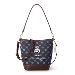Túi Đeo Chéo Nữ Guoo Bear Crossbody Bag GU8004-28220 Màu Xanh - Nâu
