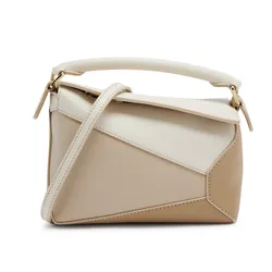 Túi Đeo Chéo Nữ Loewe Mini Puzzle Edge Bag Màu Be/Trắng