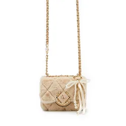 Túi Đeo Chéo Nữ Lyn Nico Fur Micro Crossbody Bag - Beige L25FBWA090 Màu Be