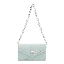 Túi Đeo Chéo Nữ Lyn Re-Edit Stitched Wallet On Chain - Light Blue L25FWWA022 Màu Xanh Blue