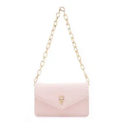 Túi Đeo Chéo Nữ Lyn Re-Edit Stitched Wallet On Chain - Light Pink L25FWWA022 Màu Hồng