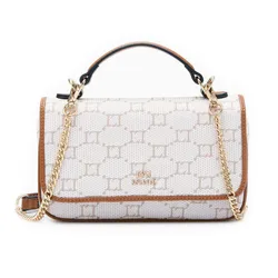 Túi Đeo Chéo Nữ Lyn Serif S Crossbody Bag - Printed Tan L26CBWA028 Màu Nâu Trắng