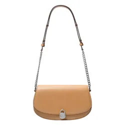 Túi Đeo Chéo Nữ Michael Kors MK Mila Medium Leather Messenger Bag 35T5SIMM8L Màu Nâu