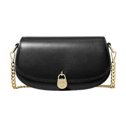Túi Đeo Chéo Nữ Michael Kors MK Mila Small Leather Crossbody Bag 35F5GIMC5L Màu Đen