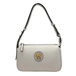 Túi Đeo Vai Nữ Versace Medusa Leather Shoulder Bag Màu Trắng