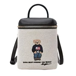 Túi Đựng Điện Thoại Nữ Guoo Bear GU1385-10040 Màu Be Đen