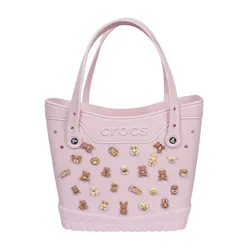 Túi Tote Nữ Crocs Classic Medium Woman Tote Bag Charm Sweet Chocolate Bear - Pink Milk Màu Hồng Sữa