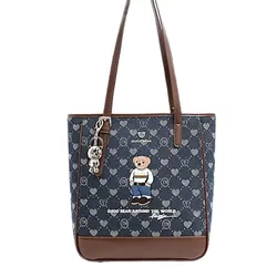 Túi Tote Nữ Guoo Bear GU1219-28220 Màu Xanh Nâu