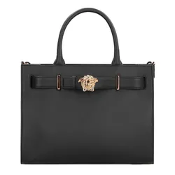 Túi Tote Nữ Versace Medusa Medium Leather Bag Màu Đen