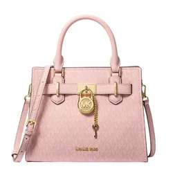 Túi Xách Nữ Michael Kors Hamilton Small Signature Logo Satchel 35S4GHMS1B Màu Hồng