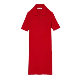 Váy Polo Nữ Lacoste Women’s Knit Polo Dress EF4947 240 Màu Đỏ Size 36