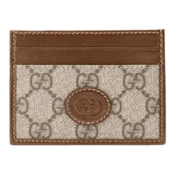 Ví Đựng Thẻ Gucci Card Case Interlocking G ‘Beige’ 673002-92TCG-8563 Màu Nâu Be