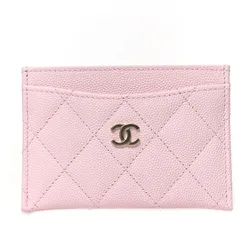 Ví Đựng Thẻ Nữ Chanel Caviar Quilted Card Holder Màu Hồng Nhạt