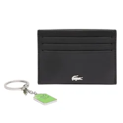 Set Ví Nam Lacoste FG Card Holder And Keychain Gift Set NH4406FG N22 Màu Đen
