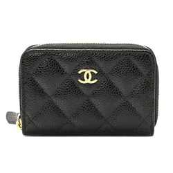 Ví Nữ Chanel Caviar Quilted Classic Zipped Coin Purse Black Màu Đen