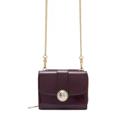 Ví Nữ Lyn Venus Short Wallet On Chain - Dark Red L25FWWB010 Màu Đỏ Đậm