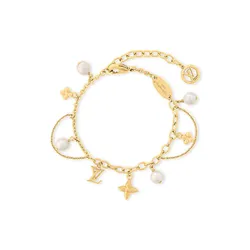 Vòng Đeo Tay Nữ Louis Vuitton LV Blooming Pearls Bracelet M1684A Màu Vàng
